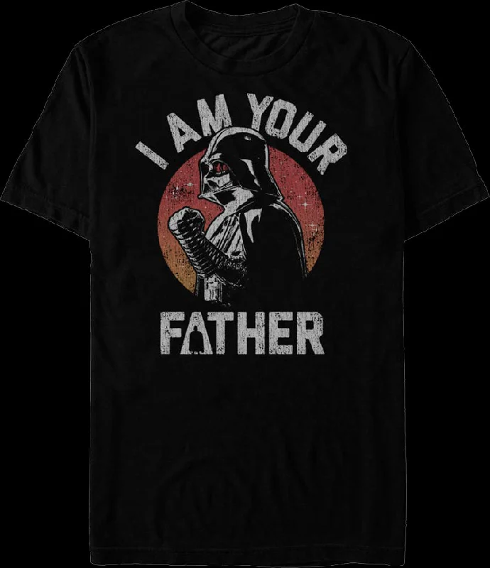 Distressed Darth Vader I Am Your Father Star Wars T-Shirt