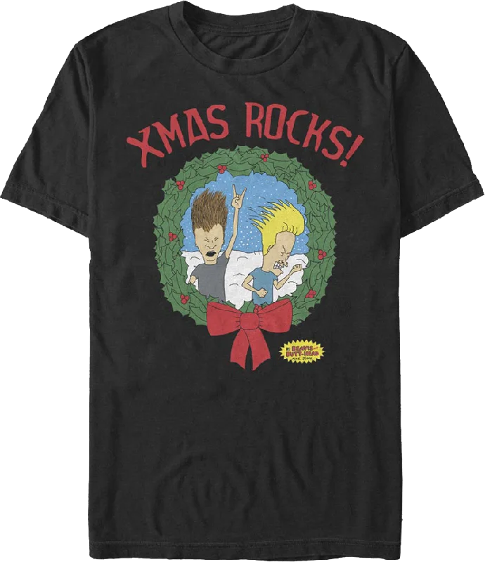 Black Xmas Rocks Beavis And Butt-Head T-Shirt