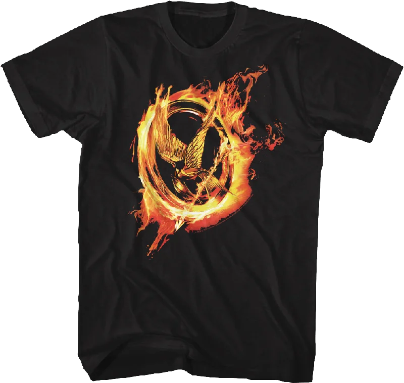 Mockingjay Flames Hunger Games T-Shirt