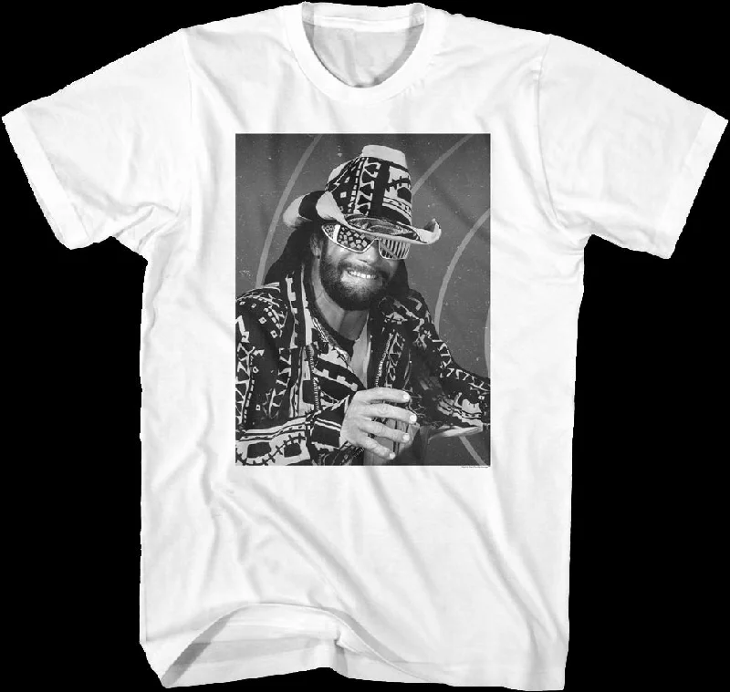 Black And White Photo Macho Man Randy Savage T-Shirt