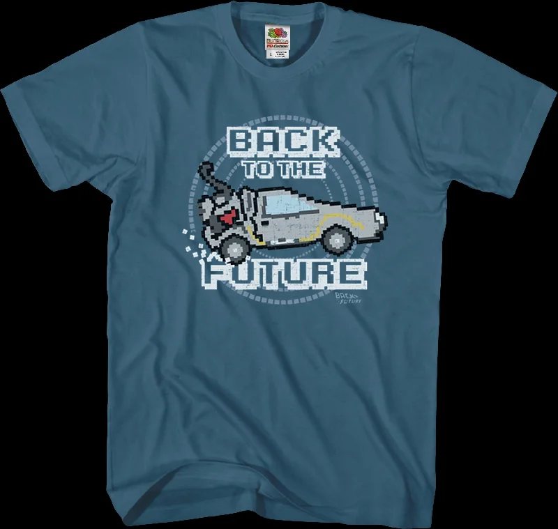 8-Bit DeLorean Back To The Future T-Shirt