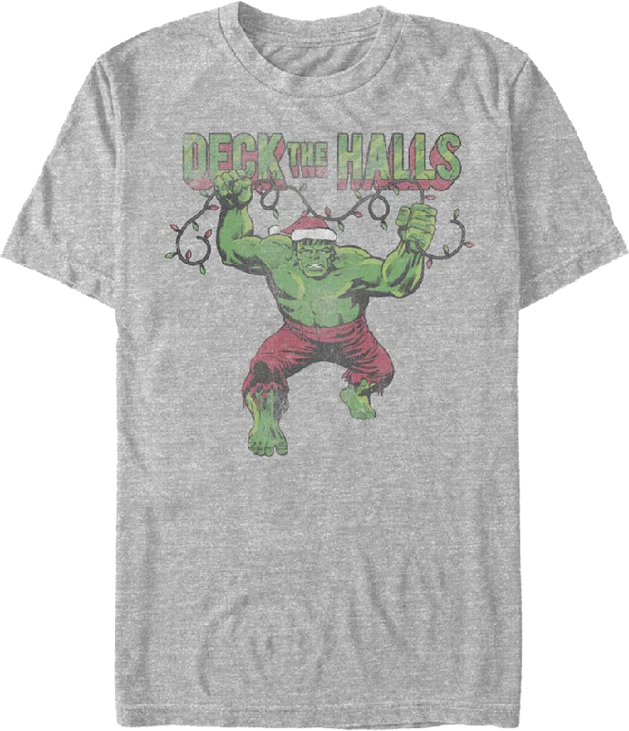 Incredible Hulk Deck The Halls Marvel Comics T-Shirt