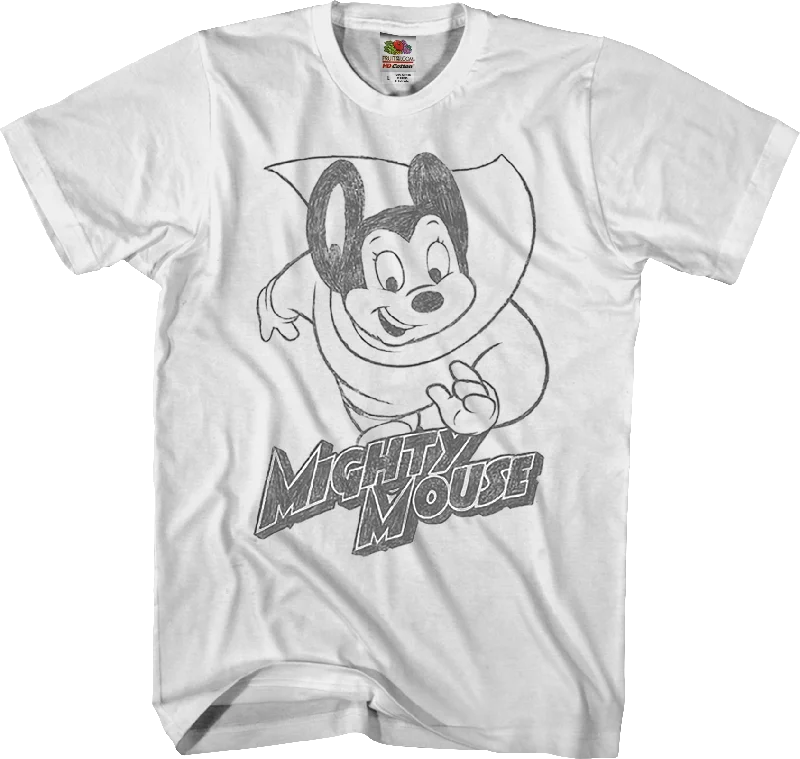 Sketch Mighty Mouse T-Shirt