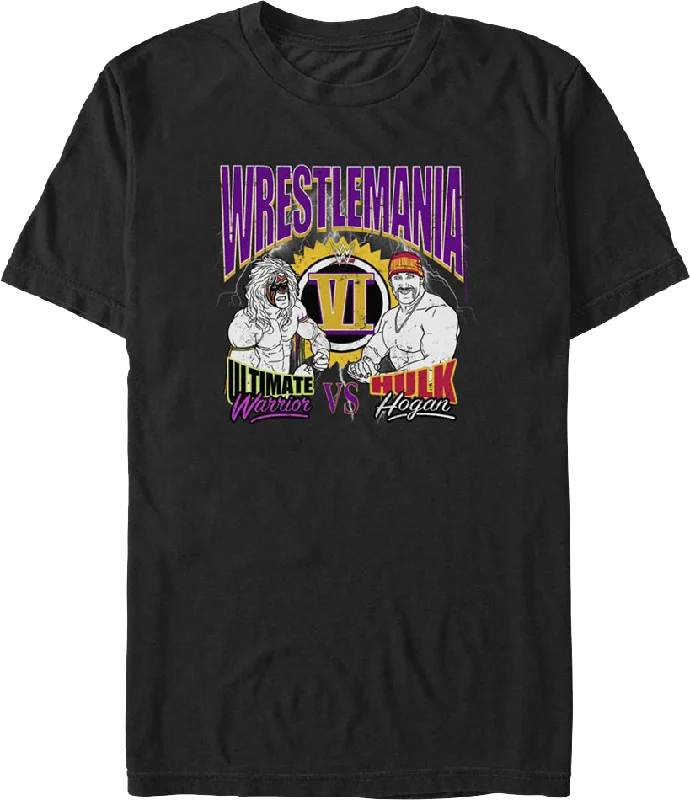 Ultimate Warrior vs Hulk Hogan WrestleMania VI T-Shirt