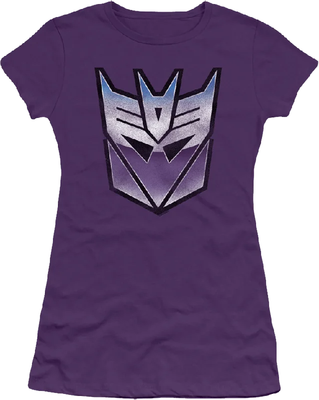 Ladies Vintage Purple Decepticons Logo Transformers Shirt