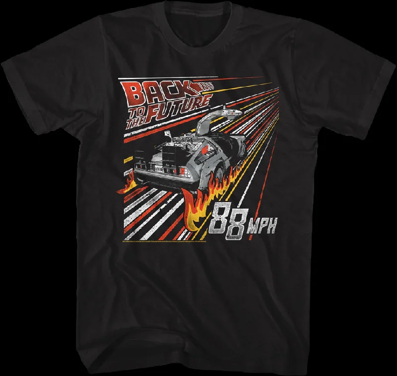 Retro Fire Tracks Back To The Future T-Shirt