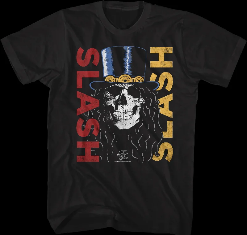 Skull In Top Hat Slash T-Shirt