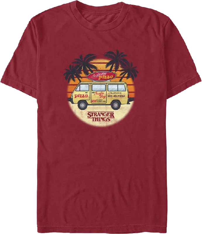 Surfer Boy Pizza Van Stranger Things T-Shirt