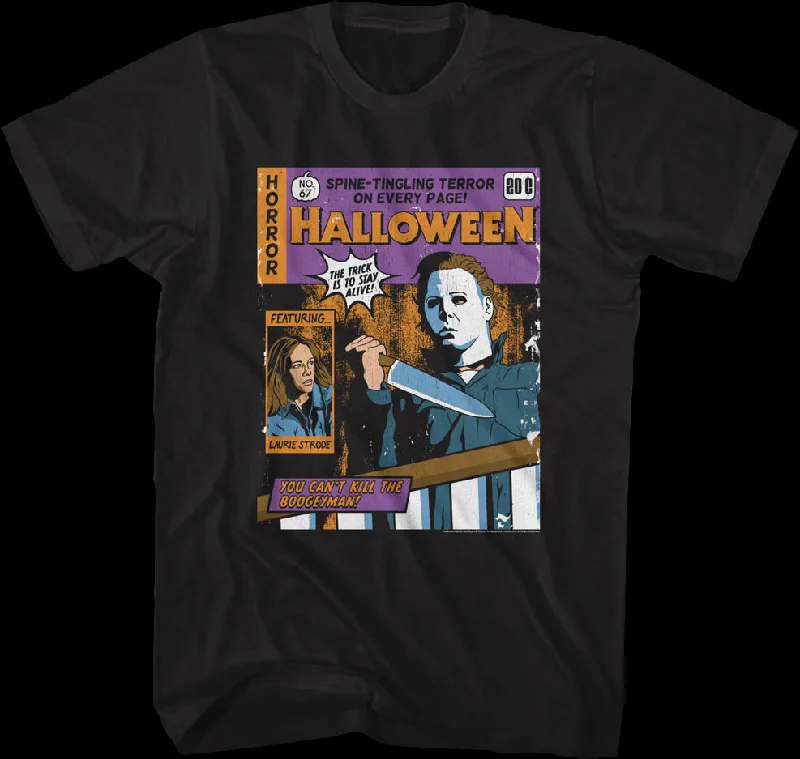 Spine-Tingling Comic Book Cover Halloween T-Shirt