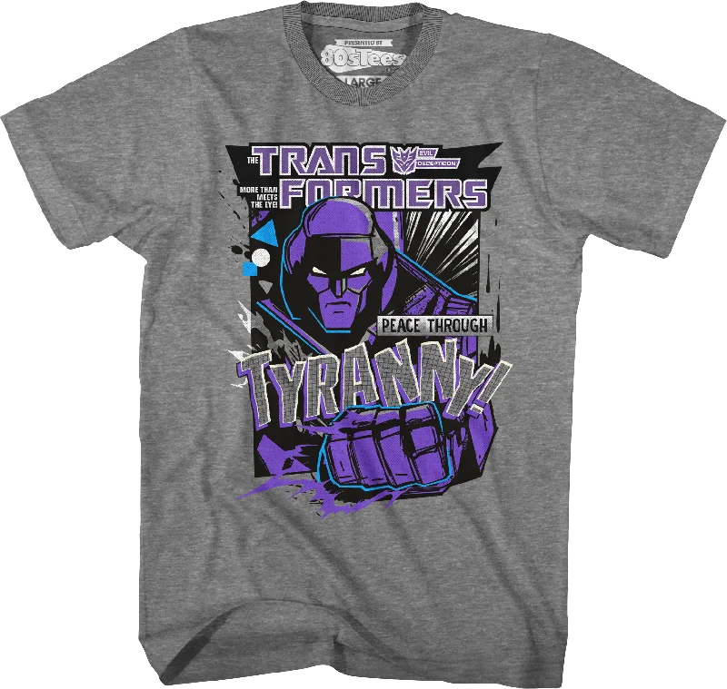 Peace Through Tyranny Transformers T-Shirt