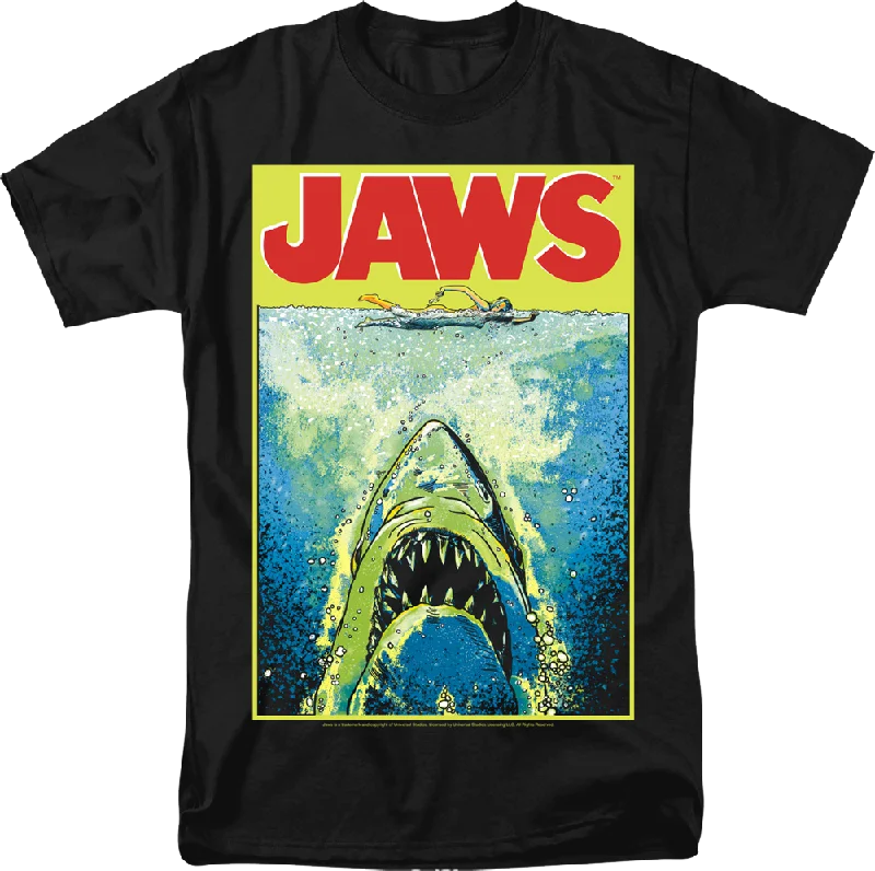 Neon Poster Jaws T-Shirt