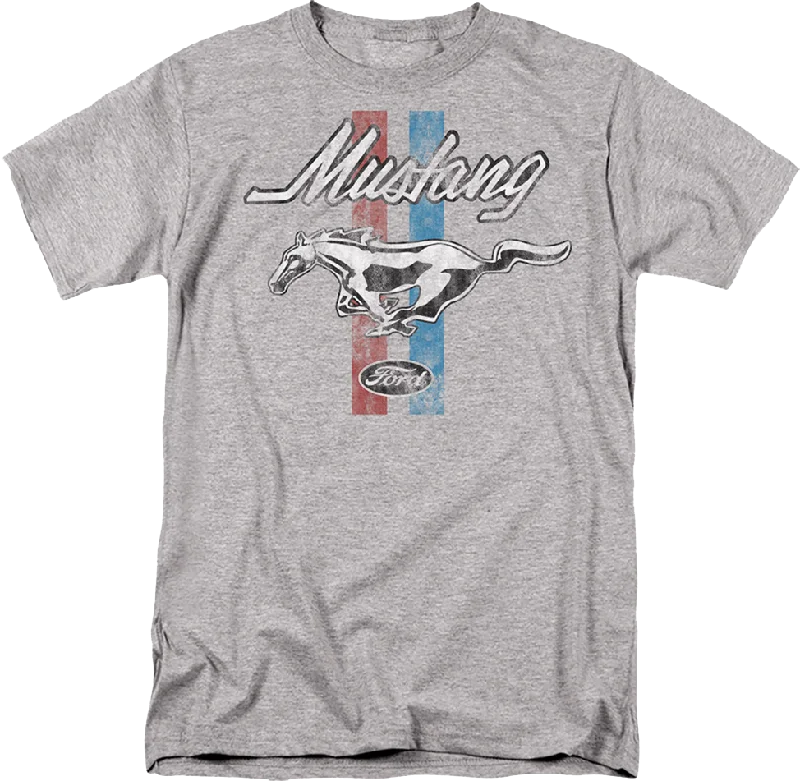 Retro Mustang Stripes Ford T-Shirt