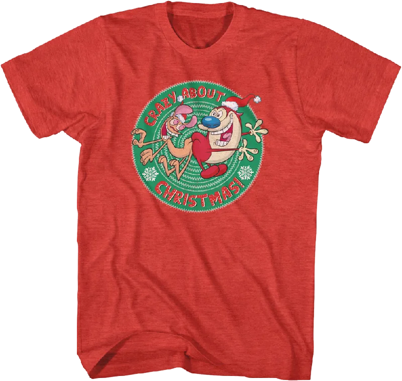 Crazy About Christmas Ren And Stimpy T-Shirt