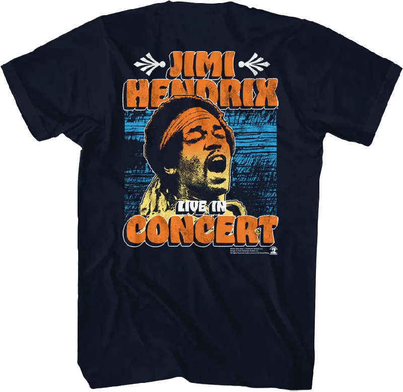 Front & Back Live In Concert Jimi Hendrix T-Shirt