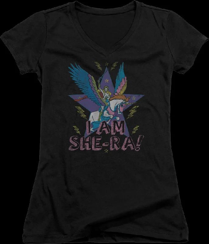 Ladies I Am She-Ra V-Neck Shirt