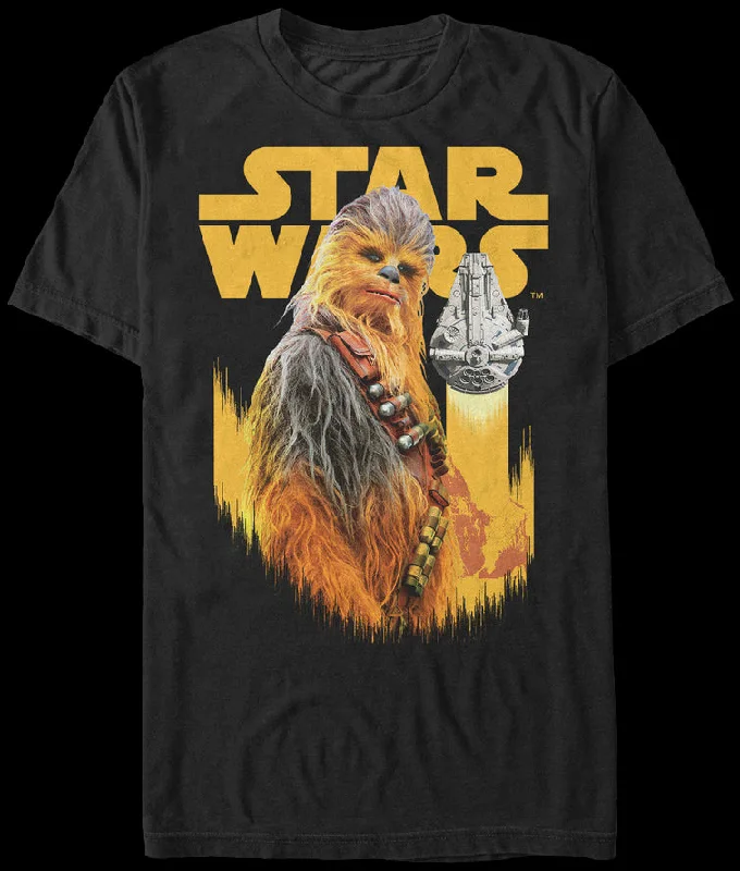 Chewbacca and Millennium Falcon Solo Star Wars T-Shirt