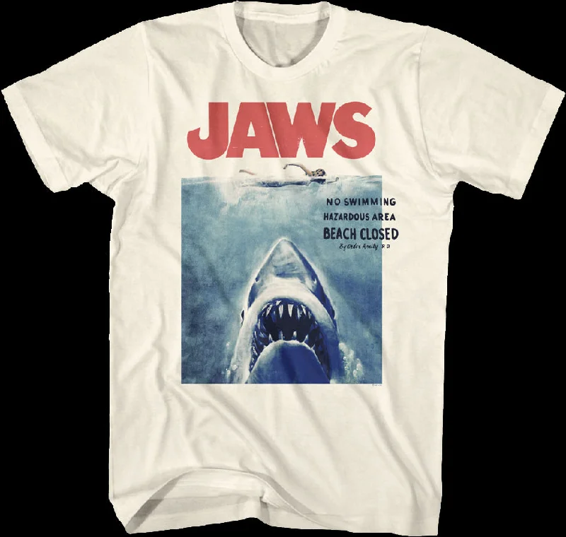 Hazardous Area Beach Closed Jaws T-Shirt