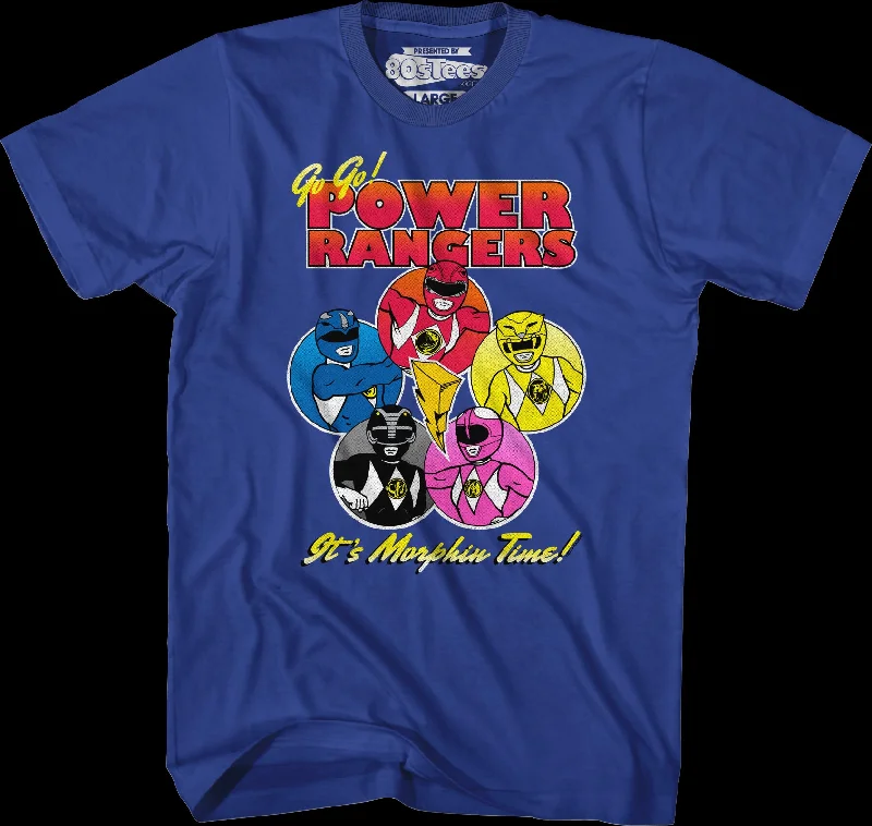 Morphin Time Circles Mighty Morphin Power Rangers T-Shirt