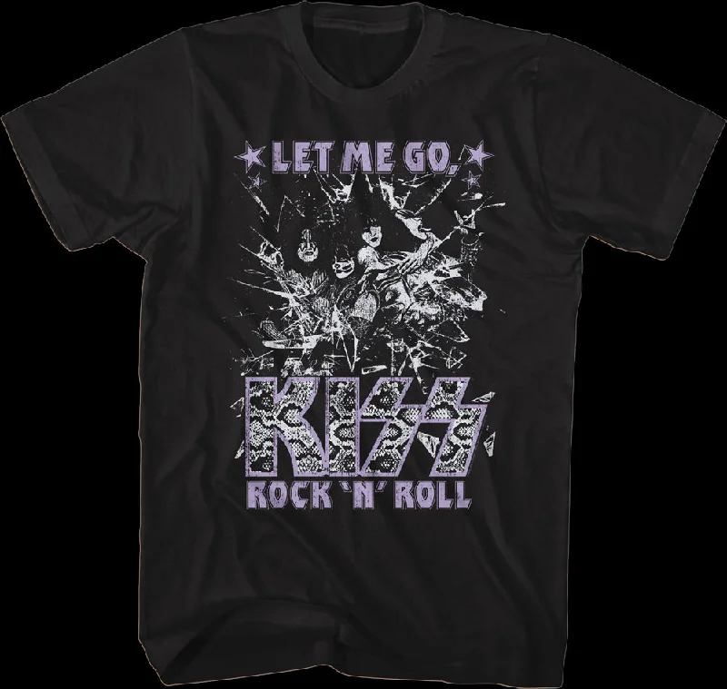 Shattered Let Me Go Rock 'N' Roll KISS T-Shirt