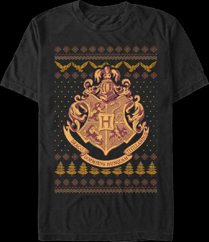 Hogwarts Faux Ugly Christmas Sweater Harry Potter T-Shirt