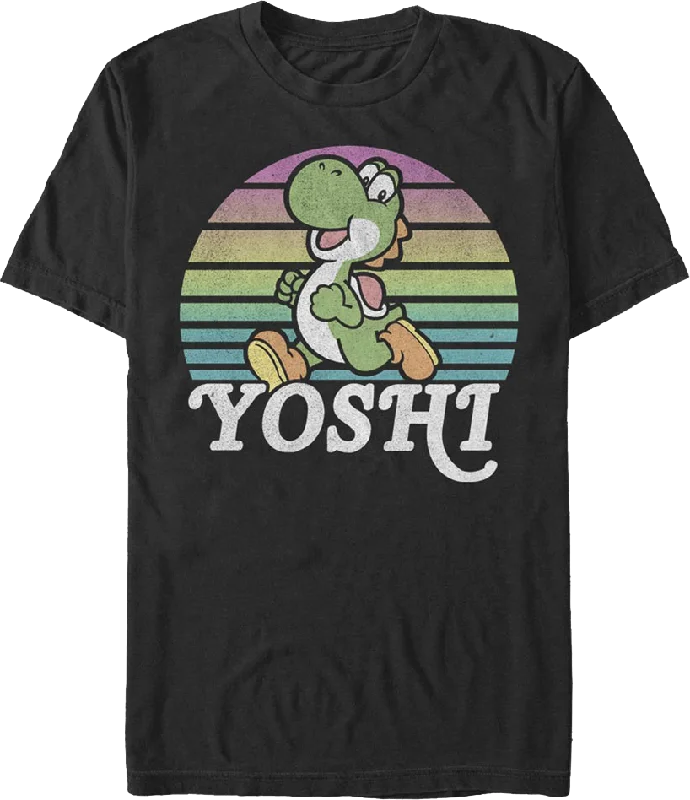 Yoshi Retro Stripes Super Mario Bros. T-Shirt