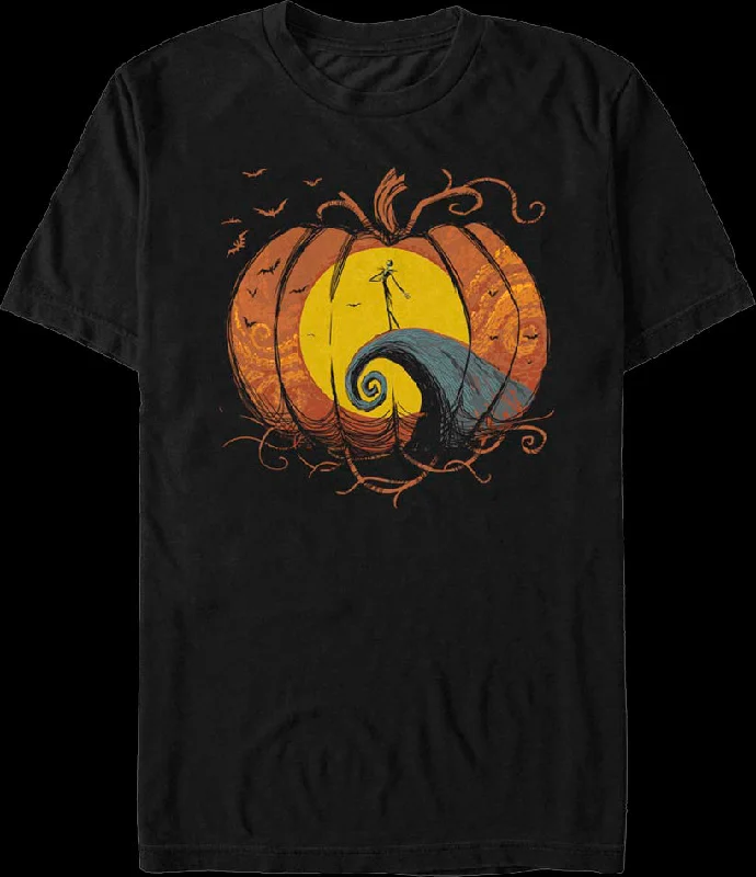 Pumpkin Silhouette Nightmare Before Christmas T-Shirt