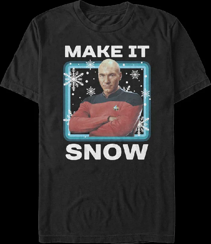 Make It Snow Star Trek The Next Generation T-Shirt