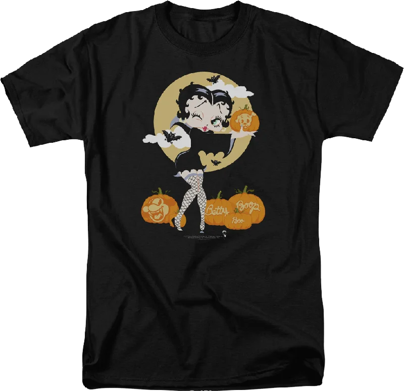 Halloween Pumpkin Patch Betty Boop T-Shirt