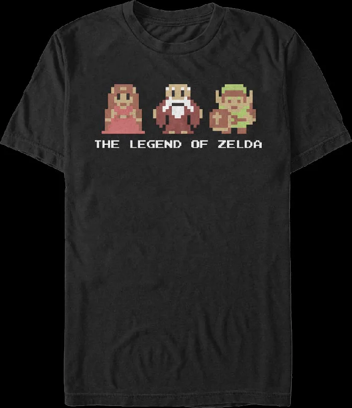 8-Bit Legend of Zelda Characters Nintendo T-Shirt