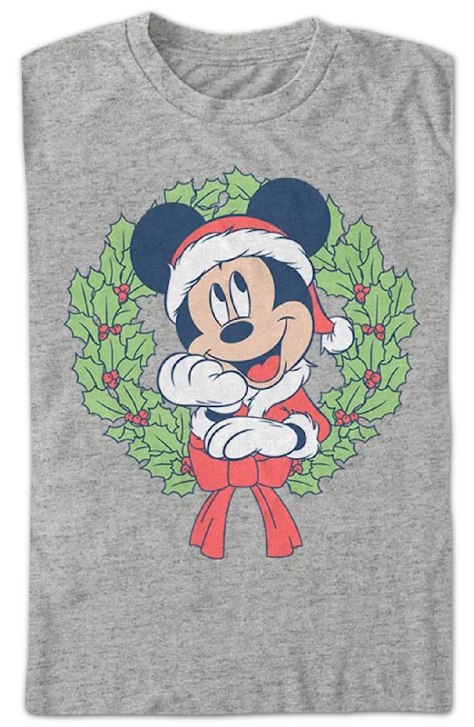 Mickey's Christmas Wreath Disney T-Shirt