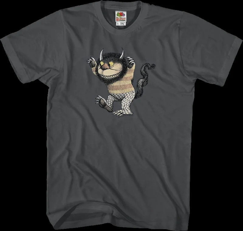 Moishe Where The Wild Things Are Charcoal T-Shirt