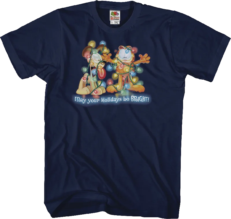 May Your Holidays Be Bright Garfield T-Shirt