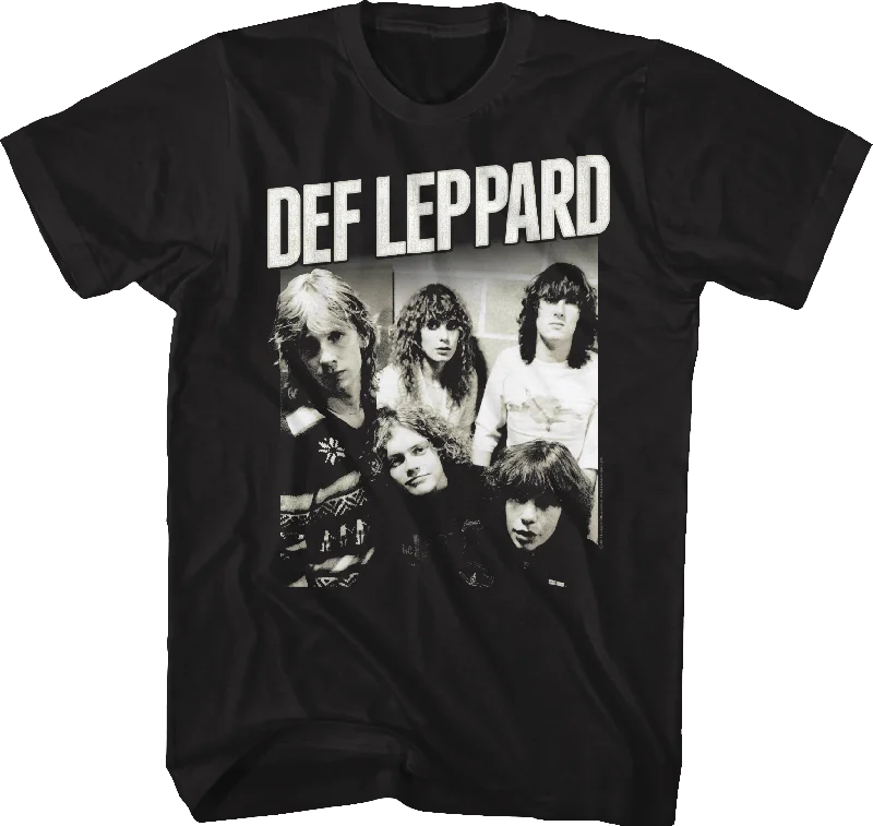 Black and White Band Photo Def Leppard T-Shirt