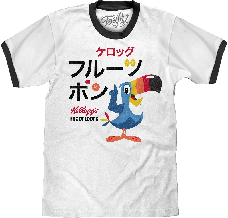 Japanese Text Froot Loops Ringer Shirt