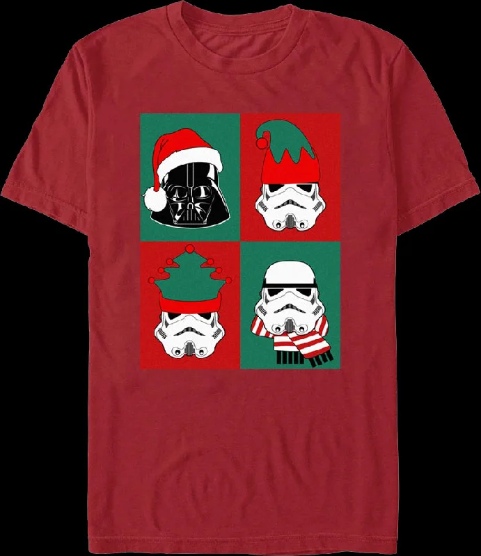 Darth Vader & Stormtroopers Christmas Collage Star Wars T-Shirt