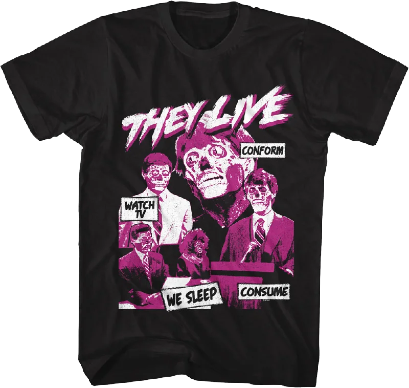 Subliminal Messages They Live T-Shirt