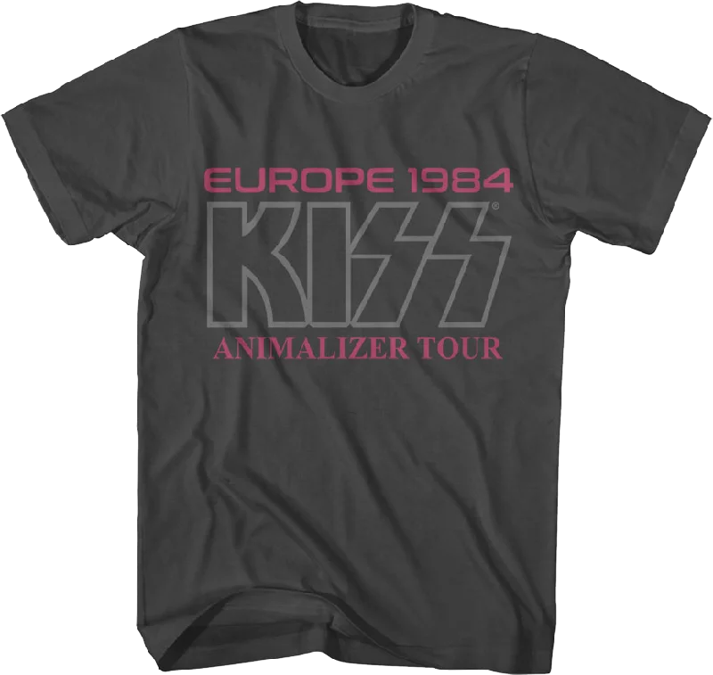 Front & Back Europe 1984 Animalizer Tour KISS T-Shirt