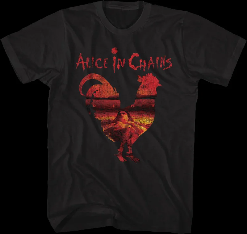 Rooster Silhouette Alice In Chains T-Shirt