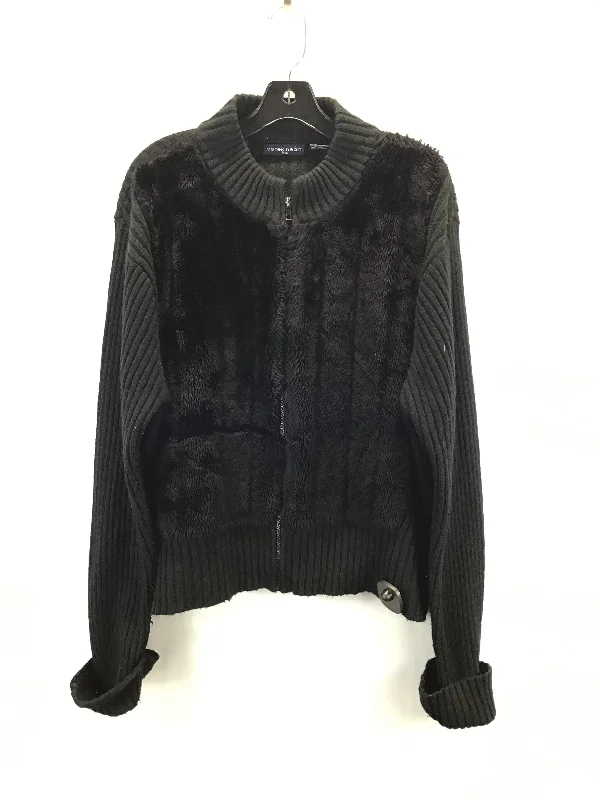 Jacket Faux Fur & Sherpa By Derek Heart In Black, Size: 2x