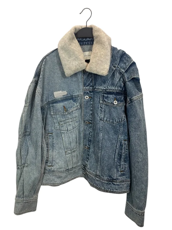 Feng Chen Wang/Denim Jkt/L/Denim/BLU/PLEATED DENIM