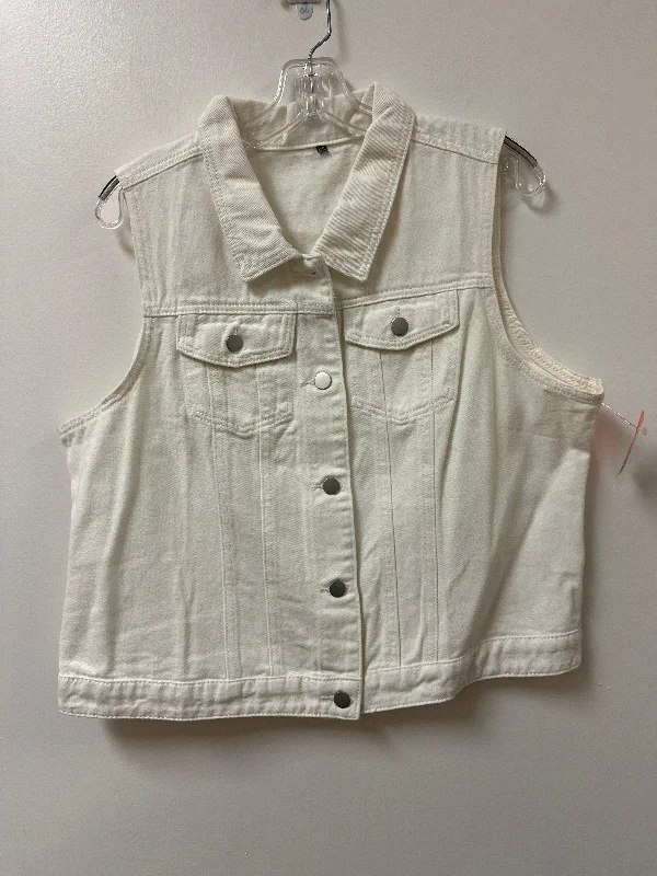 Vest Other By Clothes Mentor In White, Size: 2x