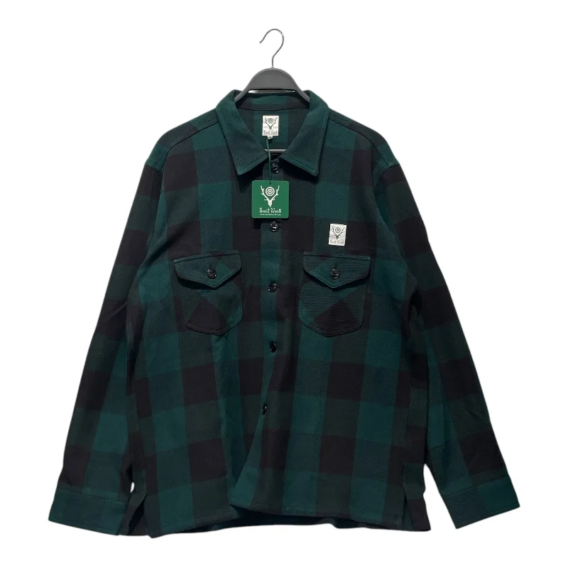 South2 West8(S2W8)/Jacket/L/Cotton/GRN/Plaid/