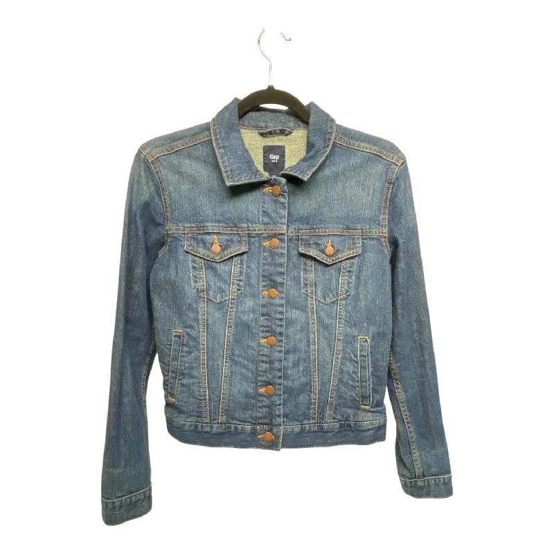 Jacket Denim By Gap In Blue Denim, Size: Xs