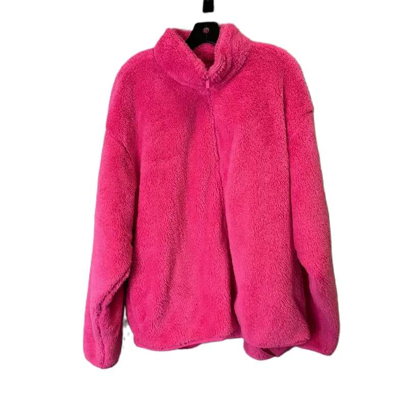 Jacket Faux Fur & Sherpa By Pink In Pink, Size: Xxl