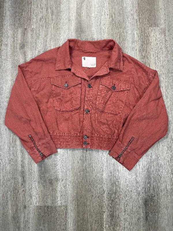 Jacket Denim By Pilcro In Red Denim, Size: Xl