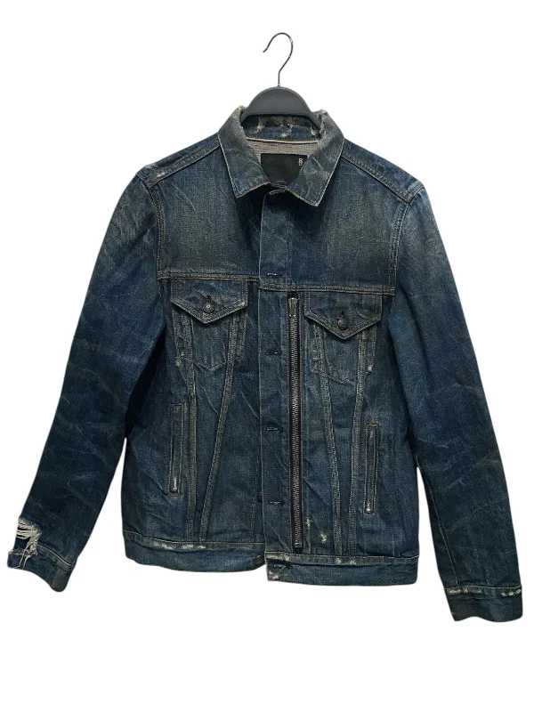 R13/Denim Jkt/L/Denim/IDG/Distressed Trucker Type 3