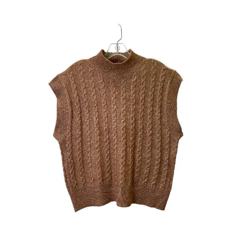 Vest Sweater By Cupcakes And Cashmere In Tan, Size:M