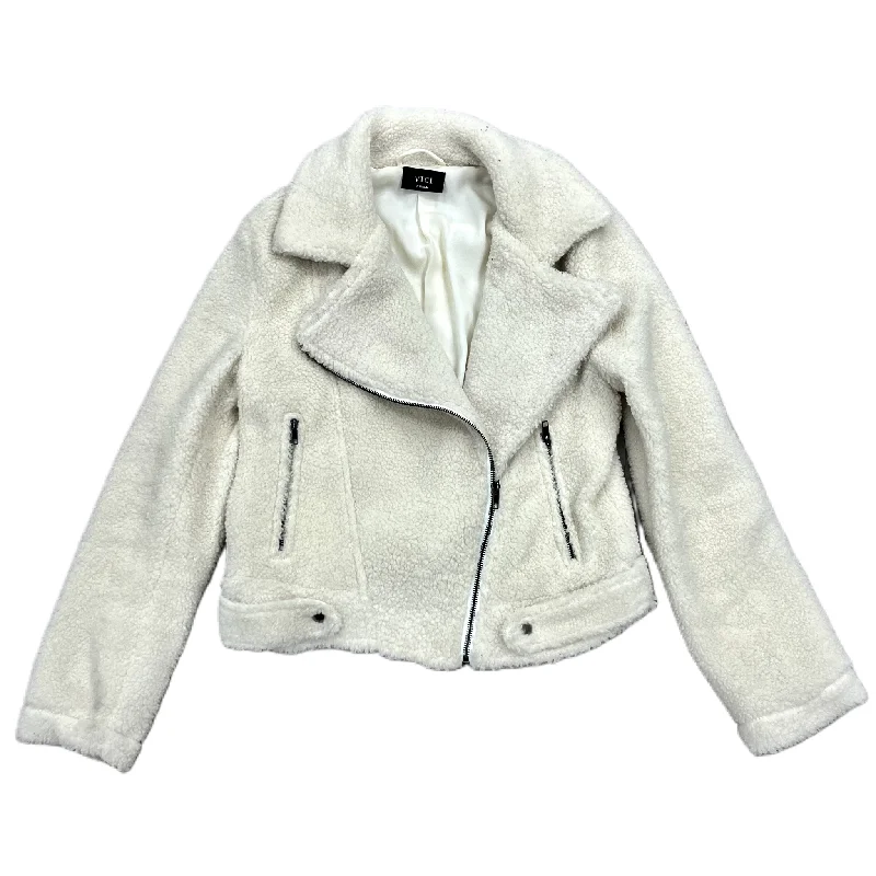 Jacket Faux Fur & Sherpa By Vici In Cream, Size: S