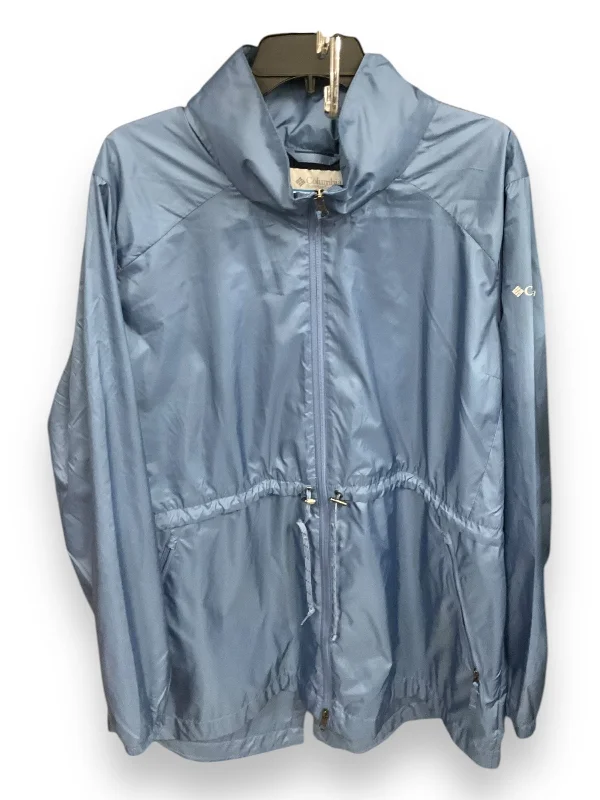 Jacket Windbreaker By Columbia In Blue, Size: 2x