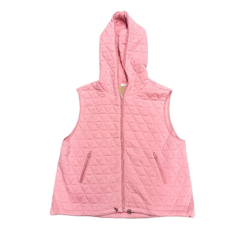 Vest Puffer & Quilted By Kori America In Pink, Size: 1x